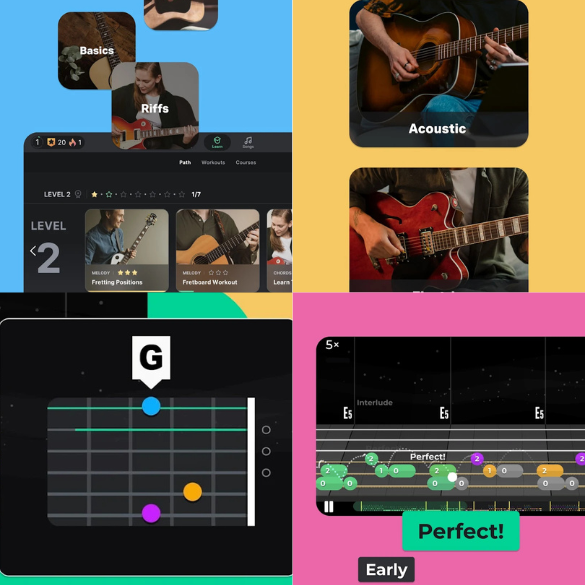 What’s the Best App for Learning Guitar? Find Out Here 2 Yousician app interface for guitar beginners